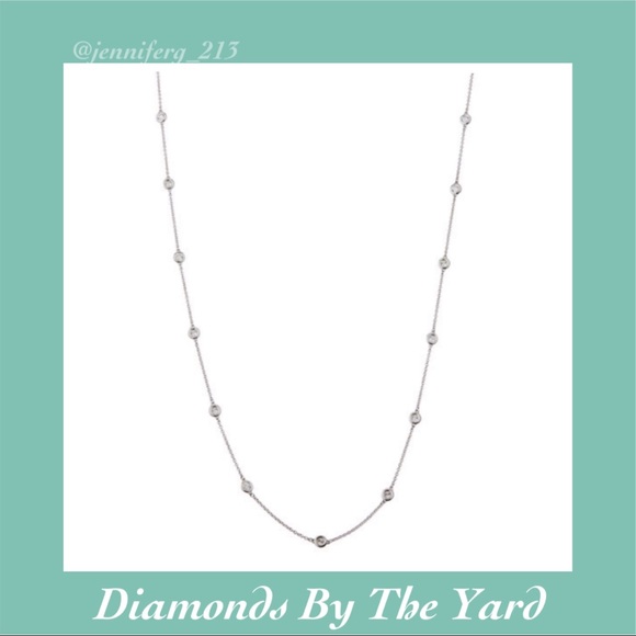 1.07c Diamond Necklace Triple Strand Gold Necklace - Picture 6 of 6